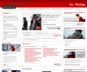 jobsintown.de: jobsintown.de - Jobs, Jobsuche, Job
jobsintown.de ist eine deutsche online Jobbörse, spezialisiert auf die regionale und branchenspezifische Jobsuche im Internet. Job, Jobs, Stellenanzeigen, Arbeit, Arbeitsmarkt, Muenchen