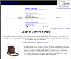 leathercamerastrap.com: Leather Camera Strap: Stylish camera straps
Leather camera straps are great to have for carrying your camera.