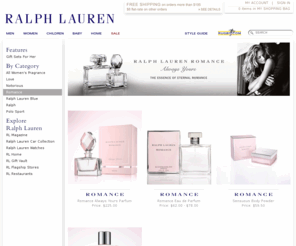 ralphlaurenromance.com: Romance Perfume from Ralph Lauren - Romance Perfume for Women
Ralphlauren.com - The official site of Ralph Lauren offers Romance by Ralph Lauren. Experience falling in love with Ralph Lauren Romance perfurme for women.
