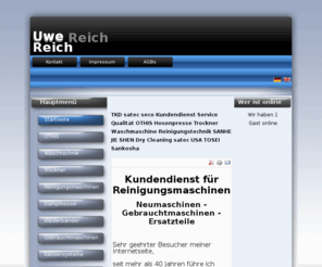 uwereich.com: Willkommen beim technischen Kundendienst Uwe Reich
Uwe Reich, weltweiter technischer Kundendienst für chemische Reinigungsmaschinen