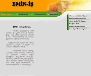 emin-is-ek.com: EMİN-İŞ' e hoş geldiniz
 Endüstriyel Kapı İmalatında Uzman Kadro!!! Industrial Sectonal Door Facric traffic door