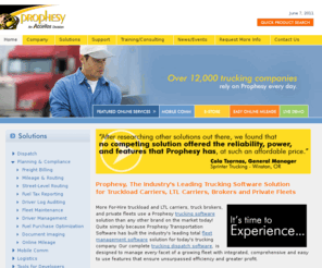 mymile.com: Trucking Software, Truck Software, Dispatch Software, Mileage Software, Transportation Software, Routing Software, Fueltax Software, Driverlog Software, and Logistics Software for Truckers, Companies, Shippers, and Brokers.
Trucking software for truckers, brokers, shippers, and trucks including truck software, dispatch software, mileage software, routing software, load matching services, dispatch and accounting software, trucking software, truck tracking, mobile communications, logistics software, loads, and truck stop info for transportation companies.