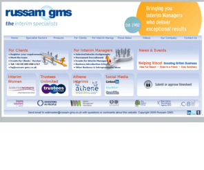 russamgms.org: Russam GMS Interim Management
Voted UK's No.1 Interim Management Recruitment Agency. Call us on 0845 658 1717