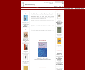 wehrhahn-verlag.com: Wehrhahn Verlag
Der Wehrhahn Verlag publiziert wissenschaftliche Bücher, Dissertationen, Habilitationen, Tagungsbände, vor allem Literaturwissenschaften, Kulturwissenschaften, Geschichte, Philosophie und Editionen.