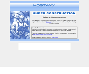 acms-mkt.com: UNDER CONSTRUCTION
Web site hosting, e-commerce solutions and domain name registration from Hostway, the global leader in hosting. From shared hosting to managed dedicated servers Hostway is your hosting company.