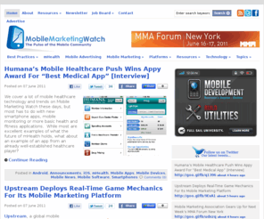 mobilemarketingwatch.com: Mobile Marketing Watch | The Pulse Of The Mobile Marketing Community
News, insight and commentary about all things mobile marketing and advertising - including mobile commerce, content, barcodes, location, social and everything else!