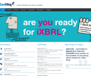 corefiling.com: Precision Reporting. Your edge. Our strength | CoreFiling
CoreFiling are specialists in XBRL and iXBRL software, solutions and services.