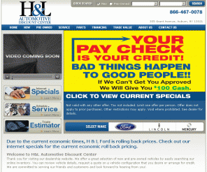 hlautocenter.com: H & L Ford Lincoln Mercury - Ithaca NY area Ford dealer in Auburn. Ithaca NY Ford dealer Auburn New York Ford Oswego NY Ford dealer Liverpool New York dealer 
H & L Ford Lincoln Mercury Auburn New York area Ford new and used cars, trucks, SUVs