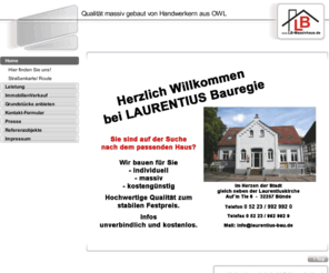 laurentius-bau.de: Home
Haus bauen in Bünde Kreis Herford, Architektenhaus individuell geplant mit LB-Massivhaus Qualität massiv bauen mit Handwerkern aus der Region,Bauen zu Festpreisen mit qualifitierter Baubetreuung von A-Z,