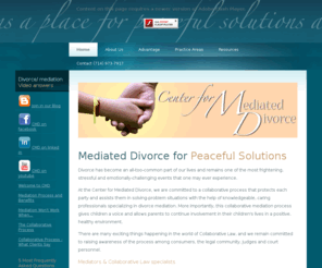 mediator-divorce.com: Center for Mediated Divorce: Attorneys in Irvine, California - Divorce mediators/ collaborative divorce attorneys
The Center for Mediated Divorce are your local attorneys in Irvine, California specializing as divorce mediators and collaborative divorce attorneys