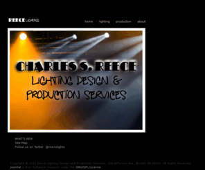 reecelighting.com: Reece Lighting and Production - Home
The home of Charles S. Reece Lighting Design and Production Services for the entertainment industry.