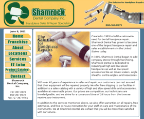 shamrockdental.com: Dental Handpiece Repair and Sales - Shamrock Dental
Dental Handpiece Repairs, Sales and Business Opportunity from Shamrock Dental for High Speed Drills, Pneumatic Drill, Electronic Scaler, More