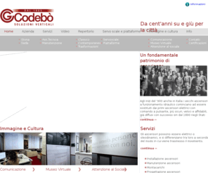 ascensoricodebo.org: Codebò installazione ascensori - Torino - Siti Premium
Codebò si occupa di installazione e manutenzione ascensori a Torino 