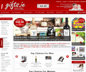 gifts.ie: Gifts, Hampers, Online Gift Shop and Delivery Service to Ireland from gifts .ie
Gifts & hampers online for delivery in Ireland. Irish gift ideas for birthdays, christmas, anniversaries, mothers day, fathers day & valentines day.