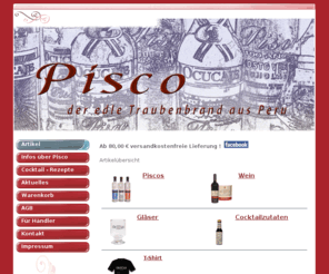 pisco-peru.de: Artikelübersicht - Artikel - Pisco Peru
Artikelübersicht - 