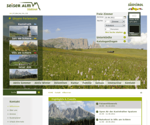 valgardena-alpedisiusi.com: Offizielle Seite des Tourismusverbandes Seiser Alm in Südtirol
Die faszinierende Natur der  Dolomiten (UNESCO Weltnaturerbe) mit all ihren Facetten und Reizen erleben, beim  Wandern oder Klettern,  Biken oder Paragliding , Reiten ,