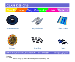 glassygirly.com: Glass Designs
Glass designs for all stained glass, commissions, artefacts and jewellery