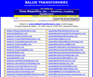 its-intelligenttransportationsystems.com: Balun Transformers - www.BalunTransformers.com
Balun Transformers from the Technology Data Exchange - Linked to TDE member firms.