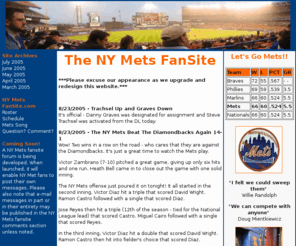 nymetsfansite.com: NY Mets Fansite.com - The Best Unofficial NY Mets FanSite!
The latest news, rumors and information on the New York Mets. Created for New York Met fans by New York Met fans!