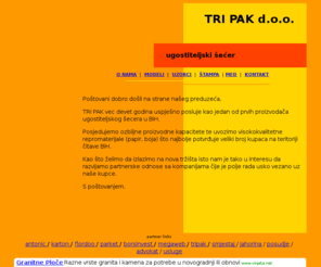 ugostiteljskisecer.com: TRI PAK-ugostiteljski secer
proizvodnja i prodaja - ugostiteljski secer, ugostiteljsko pakovanje secera, stampane trake za secer, stampa svih vrsta deklaracije, pakovani med ... 