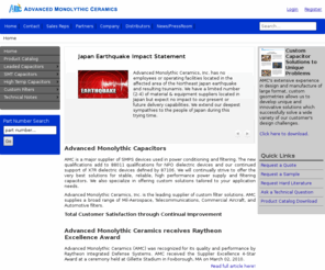 amccaps.com: Advanced Monolythic Ceramics: World Leader in MLCC Filters
Advanced Monolythic Ceramics is the leading supplier of custom filter solutions. AMC supplies a broad range of Mil-Aerospace, Telecommunications, Commercial Aircraft, and Automotive filters.
