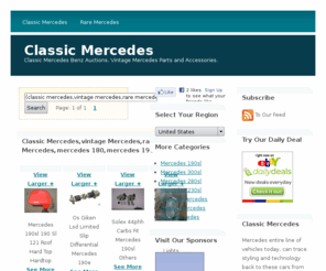 classicmercedesbenz.com: Classic Mercedes Benz
Classic Mercedes Benz Auctions. Vintage Mercedes Parts and Accessories.