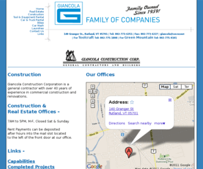 giancola-const.com: Welcome to Giancola Family of Companies - Construction
The Giancola Family operates a variety of companies in Rutland, VT. that provide services in real estate, construction, tool & equipment rental, car washing and laundry services.