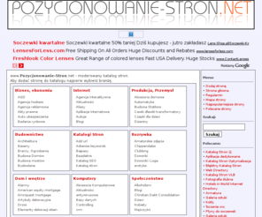 pozycjonowanie-stron.net: Pozycjonowanie - Moderowany Katalog Stron Pozycjonowanie zawiera rozne kategorie stron www i jest tworzony przez wielu uzytkownikow.
Moderowany Katalog Stron Pozycjonowanie to skuteczna i pewna reklama w internecie. Optymalizacja, pozycjonowanie, indeksowanie stron www.