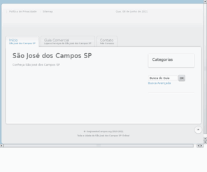 saojosedoscampos.org: São José dos Campos SP
São José dos Campos SP Online! Confira aqui TUDO sobre a cidade em São Paulo. Guia comercial completo com hotéis, alimentação, imobiliárias e muito mais!