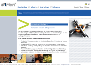 sfirion.com: Home: sfirion AG
sfirion AG erbringt Dienstleistungen für anspruchsvolle Bauprojekte in den Bereichen Projektcontrolling / -management, Vertragsmanagement, sowie Organisations- und IT-Beratung. my description (french)