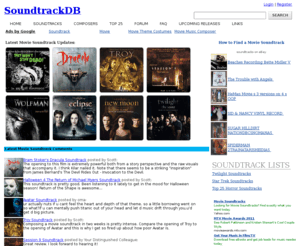 soundtrack-db.com: SoundtrackDB
Movie Soundtrack Database and Review Site.