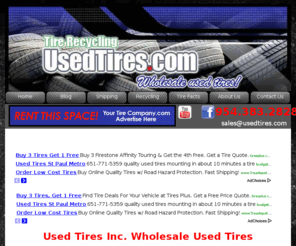 usedtiresnet.com: Usedtires.com online store and used tires wholesale:
Usedtires.com Wholesale Used Tires,  Usedtires.com ships container loads of wholesale used tires worldwide direct to your door.  Visit our online retail store.