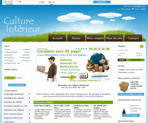 cultureinterieur.net: Culture Intérieur - Growshop Hydroponique en ligne - Culture d'intérieur, Jardin d'intérieur - Spécialiste de la culture indoor & outdoor
Culture Intérieur Growshop Hydroponique en ligne, vente de matériel horticole pour la culture indoor & outdoor. Frais de port offert dès 100€ d'achats!