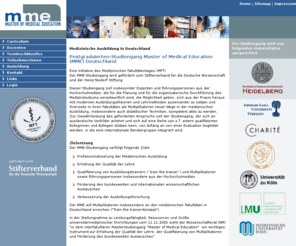 mme-de.de: mme :: Master of Medical Education | Startseite
mme :: Master of Medical Education