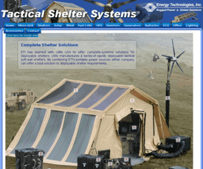 mobile-command-posts.com: Tactical Shelter Systems
Global UPS, Inverters, Battery Backup, innovative flexible, foldable, portable solar chargers for Worldwide Military Deployment- The worls most lightweight and flexible solar panels