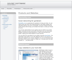 solentsoftware.com: Solent Software Internet Utilities
Solent Software, home of WebStripper and WebCam Recorder