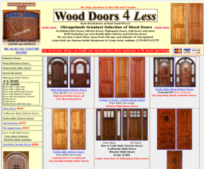 wooddoors4less.com: Mahogany Exterior Doors, Entry Doors, French Doors and Interior Doors, Chicago & Suburbs
mahogany interior doors, mahogany exterior entry french doors, cedar wood garage doors, rustic knotty alder interior exterior doors, round top doors 