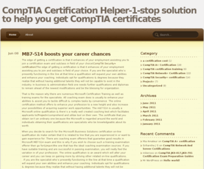 comptiaking.com: CompTIA Certification Helper-1-stop solution to help you get CompTIA certificates
We are a team of experts make certifications simple to achieve, the latest exam preparation tips are available for all CompTIA certifications here.