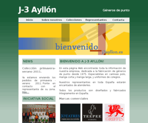 j3ayllon.com: J-3 Ayllón - Géneros de punto
J-3 Ayllón, fabricación de géneros de punto desde 1975. Especialistas en camisas polo, manga corta y manga larga, y uniformes de colegios.