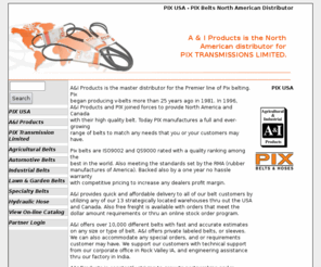 pixusa.com: PIX USA, PIX Belts North American Distributor
PIX USA is the master distributor for the Premier line of Pix belting.