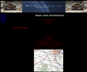 bearcoveent.com: Bear Cove Enterprises presents... - Bear Cove Enterprises
Richwoods missouri Bear Cove Enterprise presents recycling, fireworks, mud sling, mud run, haunted house, haunted hay ride, motocross, atv track, 4x4, christman lights, mx,