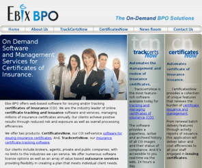confirmnet.net: Insurance Certificate Tracking and Issuance - Ebix BPO
Ebix BPO is the largest provider of insurance certificate services in the US, and the only company offering solutions that automate every step of certificate issuing and tracking processes.