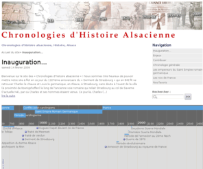alsachrono.net: Chronologies d'histoire alsacienne
Chronologies d’histoire alsacienne, Histoire, Alsace
