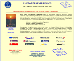 chesapeakegraphics.com: Chesapeake Graphics vinyl sign making systems & sign
making supplies
Sign making systems, vinyl sign supplies and banners. Roland printers and Graphtec plotters. Flexisign and Cadlink signmaking software. Laminators and vinyl laminates for sign making. 