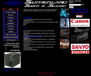 sutherlandsightandsound.com: Sutherland Sight and Sound Home
Your Place for the best in Pro audio, lighting, and video!!