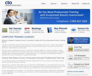cto.com.au: Computer Training Courses throughout Gold Coast, Brisbane, Sydney, Melbourne, Canberra, Adelaide, Perth, Darwin, Hobart Onsite or Our Training Facilities
Computer training for Microsoft Offce Training, Adobe Creative Suite Training, Word Training, Access Training, Excel Training, Powerpoint Training, Outlook Training, NetSuite Training, Corel Training, Windows PC's or Apple