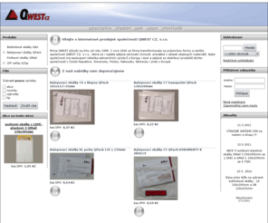 qwest.cz: QWEST CZ, s.r.o. - OBÁLKY , SÁČKY , PÁSKY , ...
 Nalepovací obálky na balíky, Bublinkové obálky, Obálky z LDPE,...  Výroba, E-shop, výhodné ceny, doprava ZDARMA, dodání do 24h.