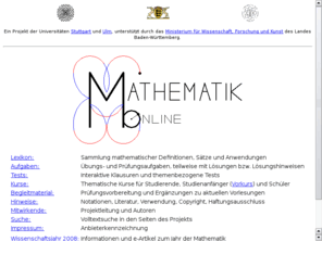 math-online.org: Mathematik-Online
Projekt Mathematik-Online