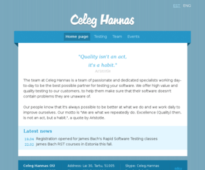 hannas.ee: Celeg Hannas  | Home page
