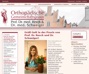 osteologiezentrum-landshut.com: Ihr Orthopäde in Landshut - Praxis Prof. Dr. med. Tilman Resch und Dr. med. K. Alexander Schweiger | Fachärzte für Orthopädie, Unfallchirurgie und Sportmedizin
